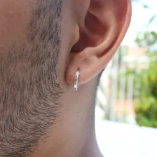 Brinco Masculino De Argola 1.5 Cm Em Prata 925 Foto mini 3