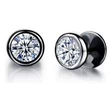 Brinco Masculino Feminino Aço Stud Ponto Luz Tarraxa Rosca Cor Prateado Foto mini 2