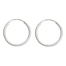 Brinco Masculino Feminino Argola Prata 925 Grande Moda 20mm Foto  mini 1