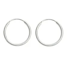 Brinco Masculino Feminino Argola Prata 925 Grande Moda 20mm Foto  mini 1