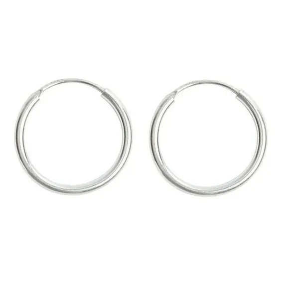 Brinco Masculino Feminino Argola Prata 925 Grande Moda 20mm Foto 1