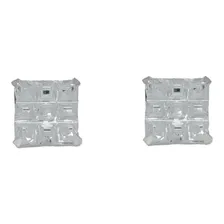Brinco Masculino Prata Legítima 950 Quadrado Brilhante 8mm Foto mini 1