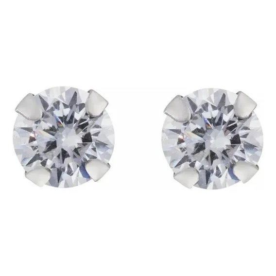 Brinco Masculino Zirconia 10mm Grande Prata 925 Foto 1