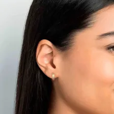 Brinco Meia Argola Com Zirc么nias Rommanel Foto mini 4