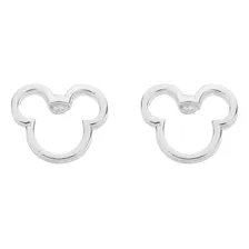 Brinco Mickey Banhado A Prata 925 Foto mini 1