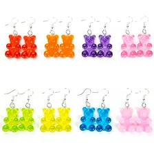 Brinco M贸lli Ursinho Resina Prata Gummy Bear Kit 4 Pares Foto mini 1