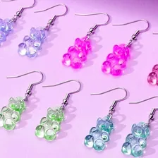 Brinco M贸lli Ursinho Resina Prata Gummy Bear Kit 4 Pares Foto mini 4
