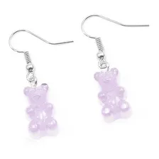 Brinco M贸lli Ursinho Resina Prata Gummy Bear Kit 4 Pares Foto mini 2