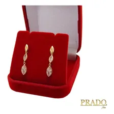 Brinco Navete Zirc么nias Em Ouro 18k Foto mini 3