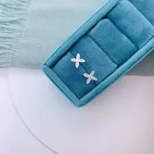 Brinco Organico Com Micro Pedras Cravejado Prata 925 Foto mini  2