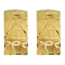 Brinco Ouro 18k Egípcia Escrava Retangular Media Feito A Mão Foto  mini 1