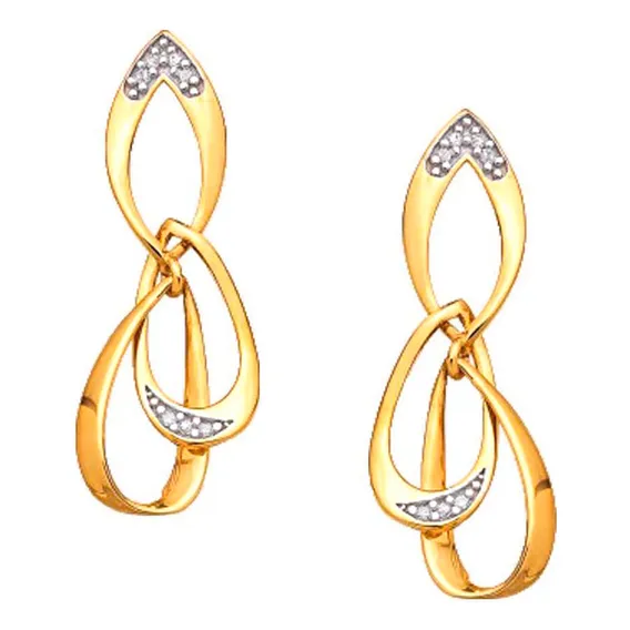 Brinco Ouro18k (750) Com Diamantes Foto 1