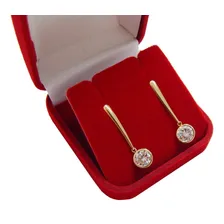 Brinco Palito Em Ouro 18k Com Zirc么nia Foto mini 3