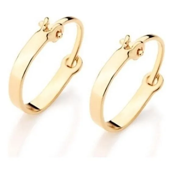 Brinco Pequeno Rommanel Argola Infantil 1,0cm 520293 Cor Dourado Foto 1