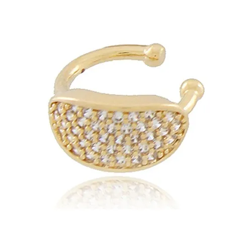Brinco Piercing Fake Pedras Zirconias Banhado Ouro 18k Foto 1