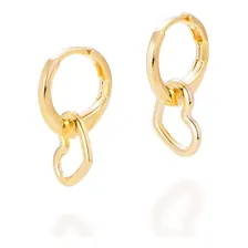 Brinco Rommanel Argola Com Coração Vazado 526588 Foto mini 1