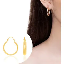 Brinco Rommanel Argola Com Fecho Folheado A Ouro 18k Foto  mini 1