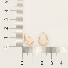 Brinco Rommanel Banhado Ouro Infantil Argola Larga 520763 Foto mini 4