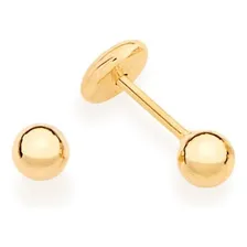 Brinco Rommanel Bolinha Para BebĂȘ /segundo Furo 2mm 520797 Cor Dourado Foto mini 2