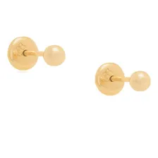 Brinco Rommanel Bolinha Para BebĂȘ /segundo Furo 2mm 520797 Cor Dourado Foto mini 1