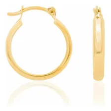 Brinco Rommanel Folheado A Ouro 18k Argola Lisa 520807 Foto  mini 1