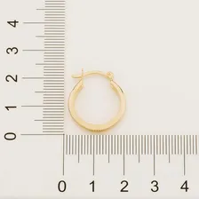 Brinco Rommanel Folheado A Ouro 18k Argola Lisa 520807 Foto mini  3