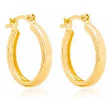 Brinco Rommanel Folheado A Ouro 18k Argola Lisa 520807 Foto mini  2