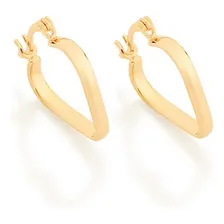 Brinco Rommanel Folheado Ouro 18k Argola Coração 520884 Foto  mini 1