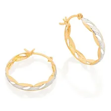 Brinco Rommanel Folheado Ouro 18k Argola Rhodium 2,6cm Foto mini 2