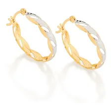 Brinco Rommanel Folheado Ouro 18k Argola Rhodium 2,6cm Foto mini 1
