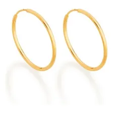 Brinco Rommanel Folheado Ouro 18k Pequena Argola Fina Bonito Foto mini 1