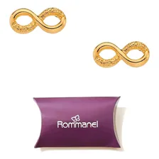 Brinco Rommanel Pequeno Simbolo Infinito Banhado ouro 525114 Foto mini 4