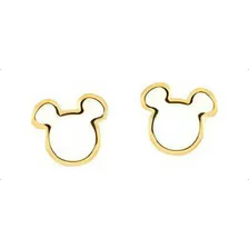 Brinco Semijoia Amoeto Mickey Banhado Ouro 18k Foto  mini 1