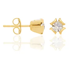 Brinco Solitário Rommanel Cristal Banhado A Ouro 18k 520765 Foto mini 2