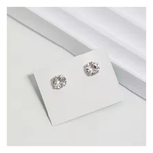 Brincos Cristal Masculino Redondo 7mm Zirc么nia Foto mini 1