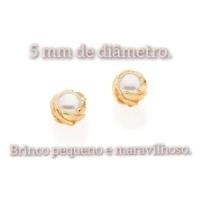 Brincos Ouro 18k Rommanel Joias Pérolas 4mm 525624 Cor Dourado Foto mini 2