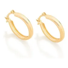 Brincos Rommanel Feminino Banhado Ouro 18k Argola 520901 Foto mini 1