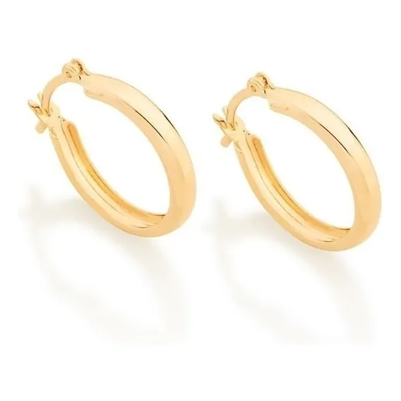 Brincos Rommanel Feminino Banhado Ouro 18k Argola 520901 Foto 1