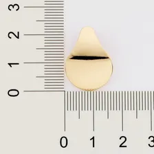 Brincos Rommanel Formato Gota Abaulado Liso Folheado 527176 Cor Dourado Foto mini 4
