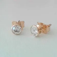 Brincos Solitário Com Cristal 18k Rommanel 523191 Foto mini  3