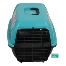 Brinqpet N2 caixa transporte gatos coelho cĂŁo pequeno 8kg verde Foto mini 3