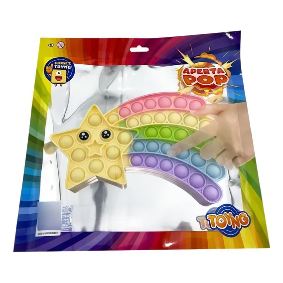 Brinquedo Aperta Pop Formato Estrela Cadente Fidget Toyng Foto 1