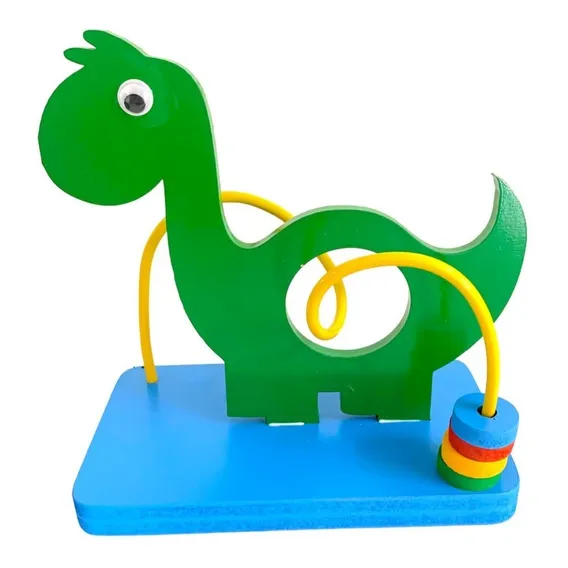 Brinquedo Aramado Montessori Pedag贸gico Divertidos Cor Dinossauro Foto 1