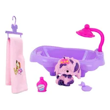 Brinquedo Boneco Pets Hora Do Banho Dm Toys Foto mini 1