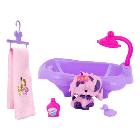 Brinquedo Boneco Pets Hora Do Banho Dm Toys Foto 1