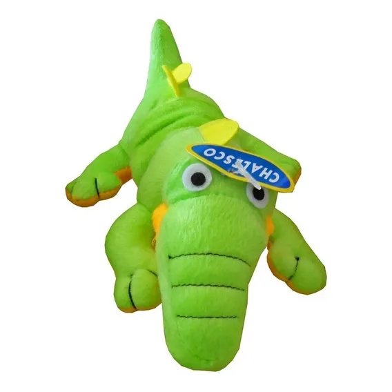 Brinquedo Cachorro Jacaré Crocodilo Pelúcia Pet Cães Cor Verde Foto 1
