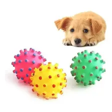 Brinquedo Cachorro Pet Bola Borracha Mordedor Com Som Cor Colorido Foto mini 3