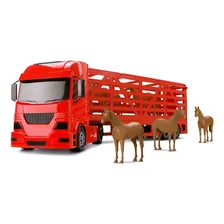 Brinquedo Caminhão De Cavalos Haras 60 Cm - Silmar Cor Vermelho Foto  mini 1