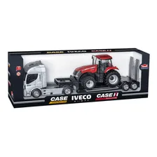 Brinquedo Caminhão Iveco Com Trator Case Sortido Usual Cor Branco Foto  mini 1