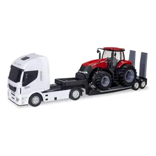 Brinquedo Caminhão Iveco Com Trator Case Sortido Usual Cor Branco Foto mini  2
